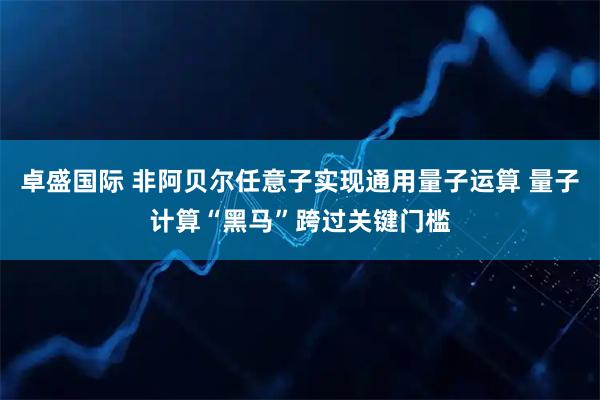 卓盛国际 非阿贝尔任意子实现通用量子运算 量子计算“黑马”跨过关键门槛